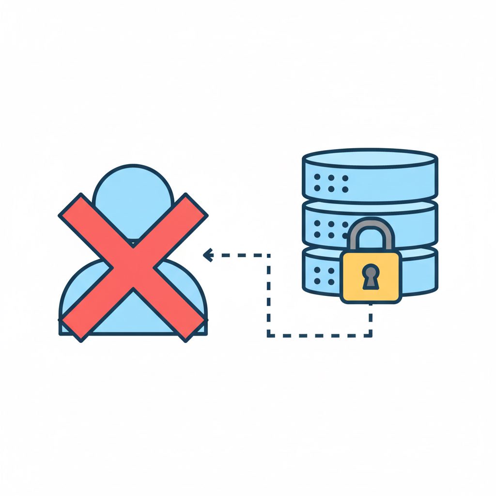 An illustration showing a broken link icon next to a user profile, symbolizing a deleted and unrecoverable account.