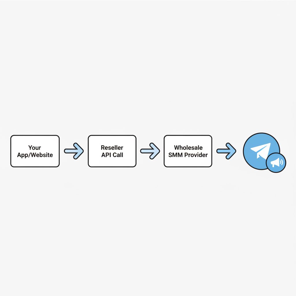Diagram of Telegram Reseller API data flow